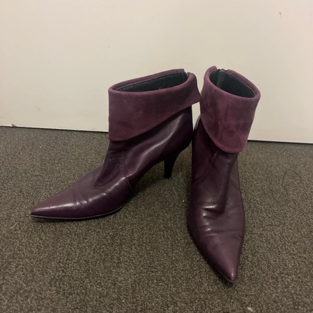Chic Purple Heeled Boots for Women
